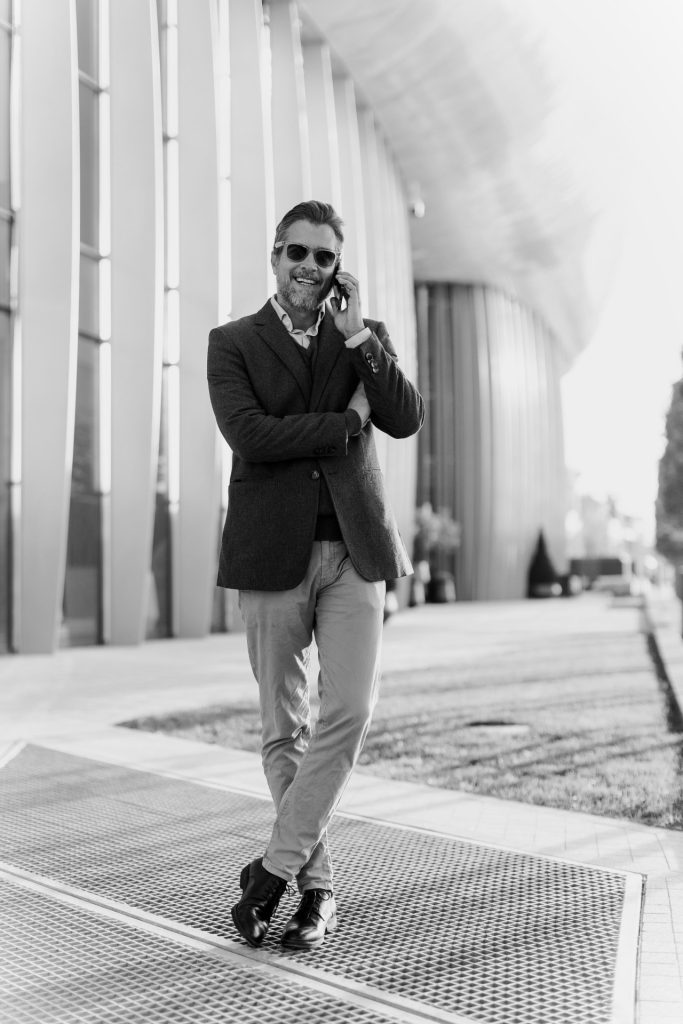 Confident man in Dubai